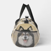 Finse Lapphund Schilderen Zwart en Tan Dog Art Plunjezak (Rechts)