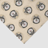 Finse Lapphund Schilderen Zwart en Tan Dog Art Tissuepapier (Detail)