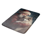 Finse Lapphund Sinterklaas Feestelijke Kerstmis Badmat (Gekanteld)