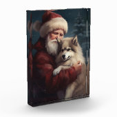 Finse Lapphund Sinterklaas Feestelijke Kerstmis Fotoblokken (Links)