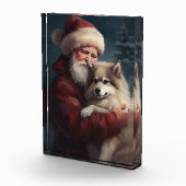 Finse Lapphund Sinterklaas Feestelijke Kerstmis Fotoblokken (Rechts)
