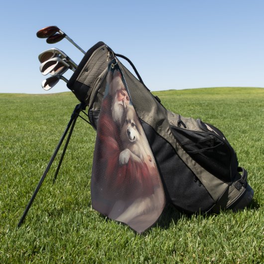 Finse Lapphund Sinterklaas Feestelijke Kerstmis Golfhanddoek (Groen)
