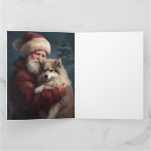Finse Lapphund Sinterklaas Feestelijke Kerstmis Kaart (Binnen)