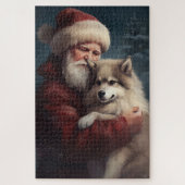 Finse Lapphund Sinterklaas Feestelijke Kerstmis Legpuzzel (Verticaal)