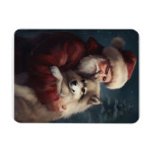Finse Lapphund Sinterklaas Feestelijke Kerstmis Magneet (Horizontaal)