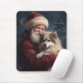 Finse Lapphund Sinterklaas Feestelijke Kerstmis Muismat (Met muis)