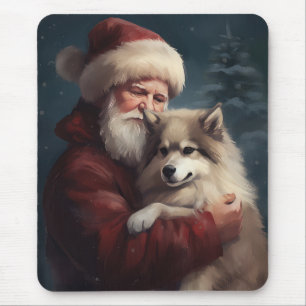 Finse Lapphund Sinterklaas Feestelijke Kerstmis Muismat