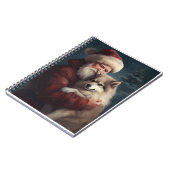 Finse Lapphund Sinterklaas Feestelijke Kerstmis Notitieboek (Linkerzijde)