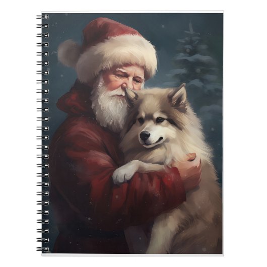 Finse Lapphund Sinterklaas Feestelijke Kerstmis Notitieboek (Voorkant)