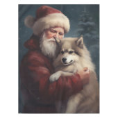 Finse Lapphund Sinterklaas Feestelijke Kerstmis Tafelkleed (Voorkant)