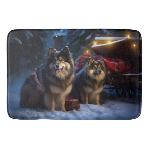 Finse Lapphund Sneeuwslee Kerst Decor Badmat