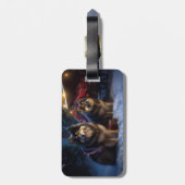 Finse Lapphund Sneeuwslee Kerst Decor Bagagelabel (Achterkant verticaal)