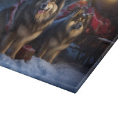 Finse Lapphund Sneeuwslee Kerst Decor Snijplank (Hoek)