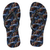 Finse Lapphund Sneeuwslee Kerst Decor Teenslippers (Voetbed)