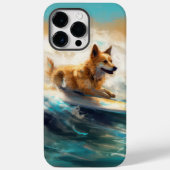 Finse Lapphund strand surfen schilderij Case-Mate iPhone Case (Achterkant)