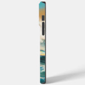 Finse Lapphund strand surfen schilderij Case-Mate iPhone Case (Achterkant / Links)