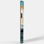 Finse Lapphund strand surfen schilderij Case-Mate iPhone Case (Achterkant / Rechts)