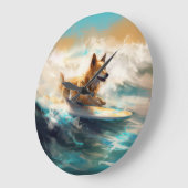 Finse Lapphund strand surfen schilderij Grote Klok (Hoek)