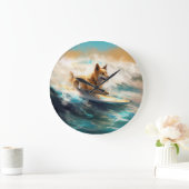Finse Lapphund strand surfen schilderij Grote Klok (Huis)