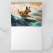 Finse Lapphund strand surfen schilderij Kaart (Binnen)