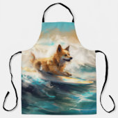 Finse Lapphund strand surfen schilderij Schort (Voorkant)