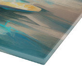 Finse Lapphund strand surfen schilderij Snijplank (Hoek)