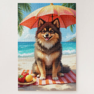 Finse Lapphund-strandtafereel Legpuzzel