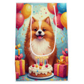 Finse Lapphund Verjaardagsfeest Medium Cadeauzakje (Achterkant)