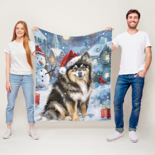 Finse Lapphund Winter Wonderland Christmas Joy Fleece Deken
