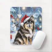 Finse Lapphund Winter Wonderland Christmas Joy Muismat (Met muis)