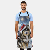 Finse Lapphund Winter Wonderland Christmas Joy Schort (Gedragen)