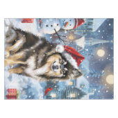 Finse Lapphund Winter Wonderland Christmas Joy Tafelkleed (Voorkant (Horizontaal))