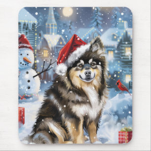 Finse Lapphund Winter Wonderland Kerstvreugde  Muismat