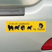 Finse Lapphunds aan raad van bestuur Bumpersticker (Op auto)