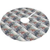 Finse Lappund Hond in Sneeuw Kerstmis Kerstboom Rok (Gekanteld)