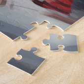 Finse Lappund Hond in Sneeuw Kerstmis Legpuzzel (Zijkant)