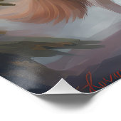 Finse Lappund Hond in Sneeuw Kerstmis Perfect Poster (Hoek)