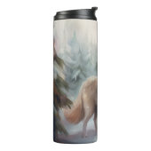 Finse Lappund Hond in Sneeuw Kerstmis Thermosbeker (Gedraaid links)