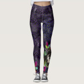 Finse leggings Lapphund (paarse/magenta tones) (Voorkant)