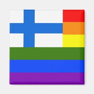 FINSE LGBT RAINBOW FINLAND FLAG MAGNEET