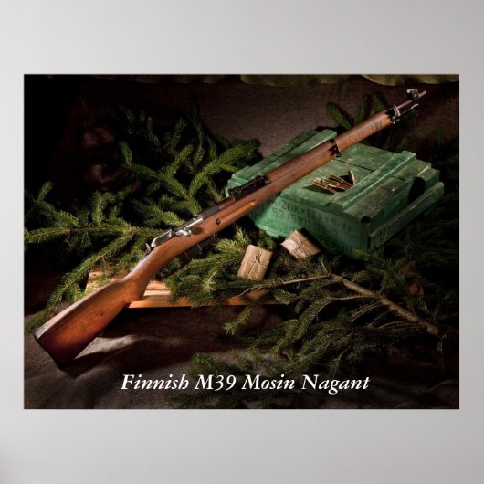 Finse M39 Mosin Nagant Poster (Voorkant)