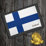 Finse mode, Finse patriotten/sport Drievoud Portemonnee<br><div class="desc">WALLETS: mode Finland & Finse vlag - houd van mijn land,  reiscadeaus,  verjaardag van opa,  nationale patriotten/sportfans</div>