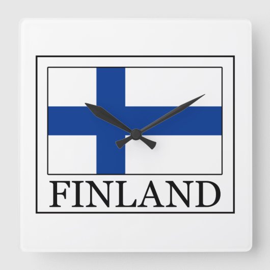Finse muurklok vierkante klok (Voorkant)