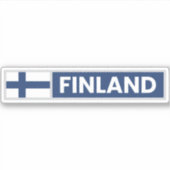 Finse nationale vlag sticker (Voorkant)