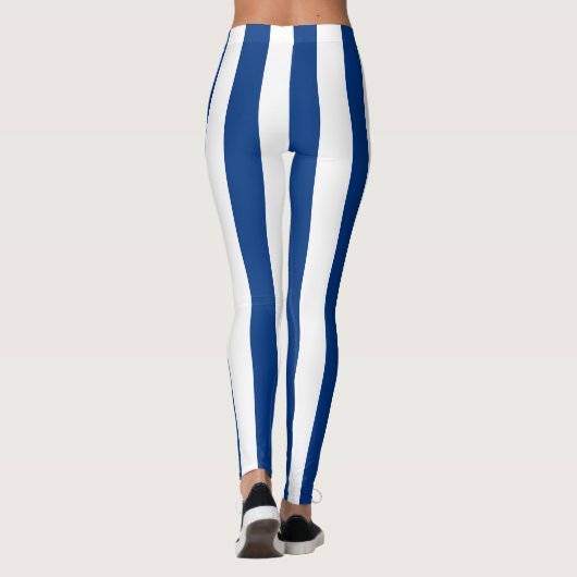 Finse nationale vlag Verticaal gestreept Leggings (Achterkant)