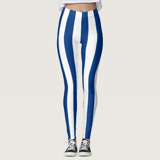 Finse nationale vlag Verticaal gestreept Leggings (Voorkant)