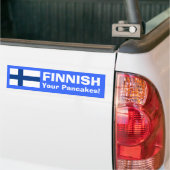 FINSE Pannenkoeken! Bumpersticker (Op Truck)