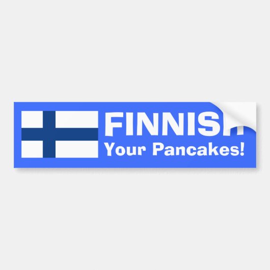 FINSE Pannenkoeken! Bumpersticker (Voorkant)