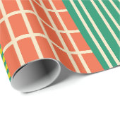 Finse patchwork strepen kleurrijk patroon cadeaupapier (Rol Hoek)