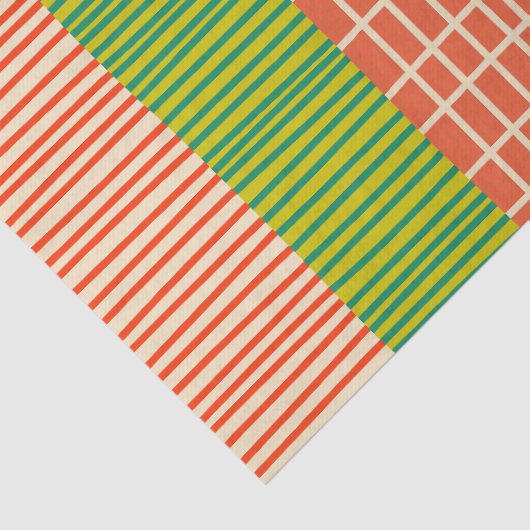 Finse patchwork strepen kleurrijk patroon tissuepapier (Detail)